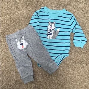 🌻Husky pup boys outfit